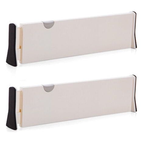 Séparateurs de Tiroir ( Lot de 2), Organisateurs de Tiroir Réglables, (28.3 - 44cm) Diviseur de Tiroir Cuisine pour Chambre, Salle de Bain, Bureau, Placard--TRIMEC (1/5)