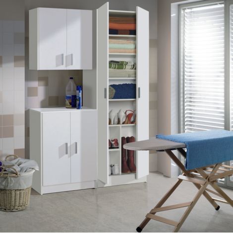 Zapatero 180 cm con dos puertas blanco mate - Norvegia (1/5)
