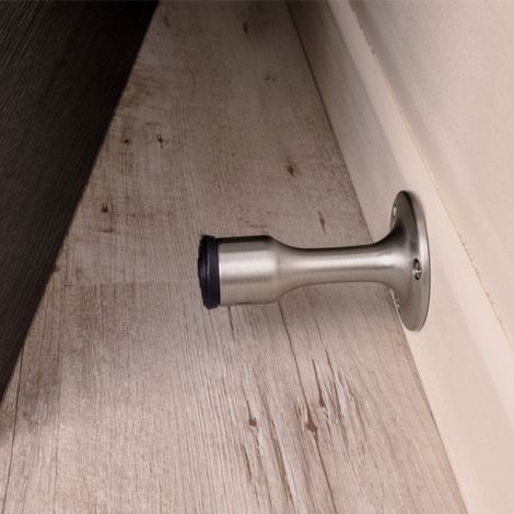Ouvre&Déco – Butée de porte en laiton nickel mat, LUXOR