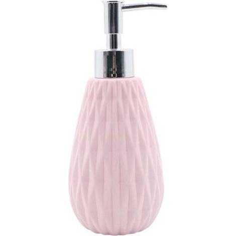 Cleafe - Dispenser Per Sapone Liquido Rosa Lavorato Accessorio Per Arredo Bagno 79946 - (1/2)