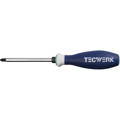 Tournevis T.PH 2 Lame-L.100mm Manche 3C Manche 6P Pince/Embout.TECWERK (1/4)