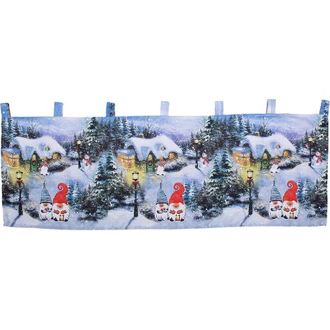 X-Mas Gardine mit LED Wichtel/Dorf-M042514-wichtel-dorf (1/2)