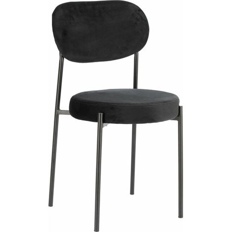 Fauteuil Camile en velours noir (1/4)
