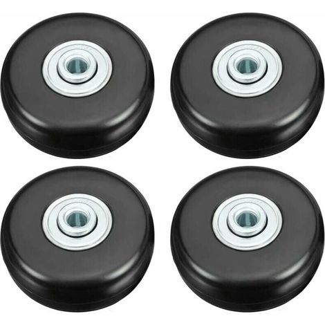 Roulette Valise, Bagage Valise Réparation Roulette Charge Lourd 50mm Muette Caoutchouc Univers Pivotante Roue Rechange Transport Remplace Roulette 4PCS pour Valise/Bagage/Sac à Dos/Voyage (1/5)