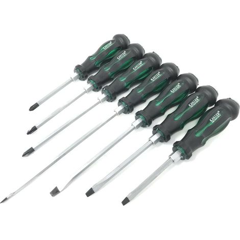 Kit 7 Cacciaviti Testa Battente Cacciavite Croce Taglio Italiano