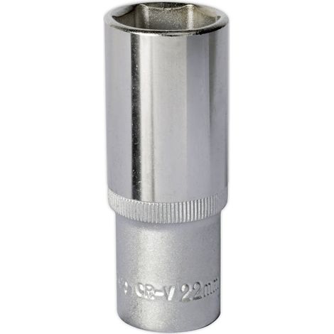 Sealey S1222D Premier Deep Socket 1/2"Sq Drive 22mm