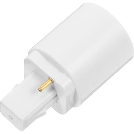 Adaptateur de Douille de Lampe G23 vers E27 Blanc en Pbt Compact et Portable pour Ampoules, pour Bureaux et Centres Commerciaux (1/5)