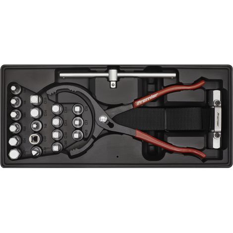 Sealey Premier Oil Filter Wrench, Pliers & Drain Key Set with Tool Tray 21pc TBT28 (1/2)