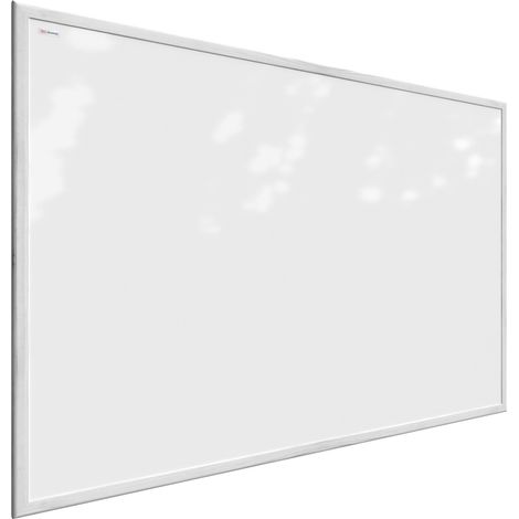 Tableau Blanc Magnétique Effaçable à Sec avec Cadre en Bois Blanc 90x60cm