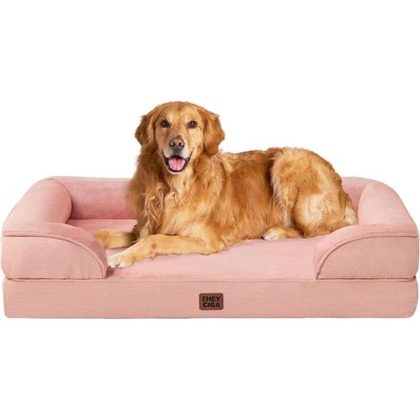 Hundebett Orthopädisches Memoryfoam L 112 x B 81 x H 17.5 cm Rosa (1/5)