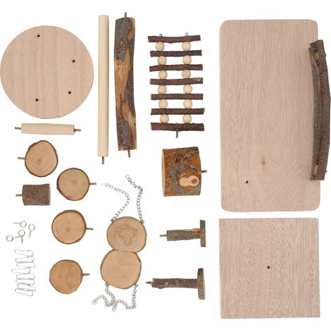Échelle en bois de pommier pour Hamster, aire de jeux sûre et Durable pour petit animal de compagnie (1/5)