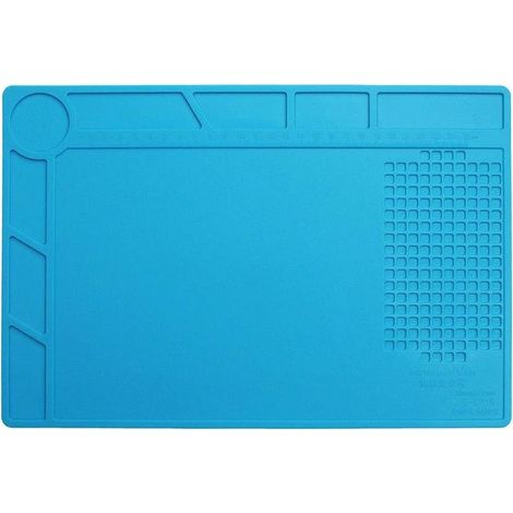 Tapis de soudure en silicone antistatique, section de découpe pour vis, encoches, résistant à la chaleur et antistatique (1/5)