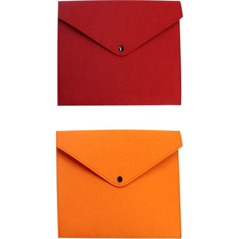 2 pièces étui à lettres A4, feutre doux, 33 x 23 cm, pour documents, dossiers et ordinateur portable (1/5)