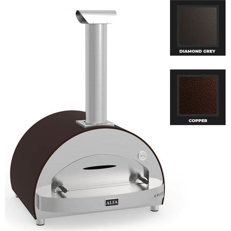 Forno a Legna per Pizza da Esterno Giardino 4 Pizze Alfa Forni - Colore: Copper (1/4)