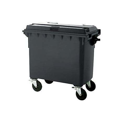 Müllcontainer aus Kunststoff  DIN EN 840  Volumen 660 l  BxHxT