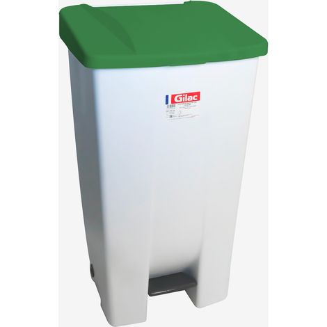 Poubelle à Pédale Eco 120 L avec Roulettes et Couvercle - Gilac