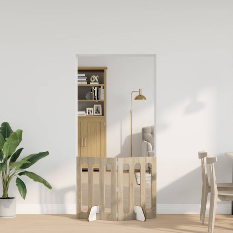 vidaXL Recinto pieghevole per animali 2 pcs Rovere Sonoma