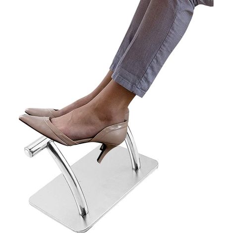 Greensen Repose-Pieds Professionnel Coussin en Acier Inoxydable Antidérapant Support pour Pieds pour Salon de Coiffure, Salon de Beauté, SPA (1/5)