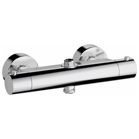 Mitigeur thermostatique de douche double sortie 15/21 – Finition chromée – Hauteur 68mm – Saillie 72mm – Norme NF 320-M1-23/1