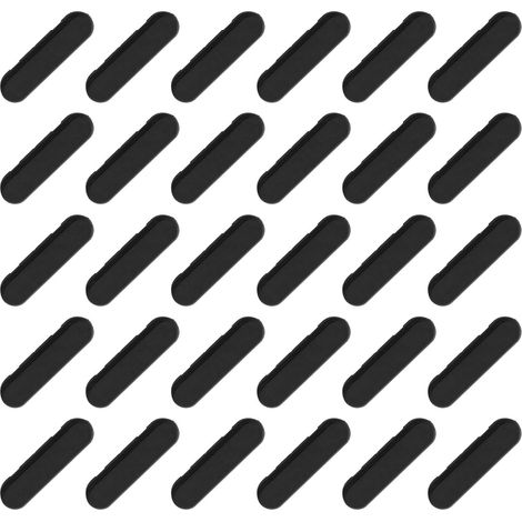30 pièces Cache Aeration Fenetre Pvc, Cache-gouttières, Cache Trous d'Évacuation pour Fenêtres, Tempête - Busette de Drainage, D'extrémité de Rebord de Fenêtre (Noir) (1/5)