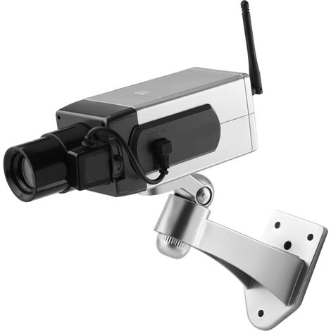 Irovami Caméra de surveillance factice factice à mouvement automatique, type « bullet », pour intérieur et extérieur. (1/5)