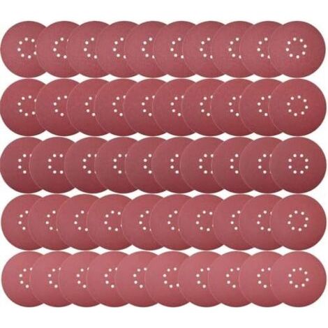 Disques de Ponçage 225 mm 50 Pièces Grain P40 8 Trous Disques Abrasifs 225 mm Ronds Papier Abrasif for Ponceuse pour Cloisons Sèches Ponceuse Girafe