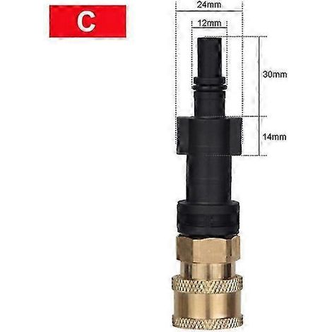 G1/4" Schnellkupplungsadapter (Außengewinde) für Kärcher LAVOR Black Decker Bosch Parkside Hochdruckreiniger (Gold)