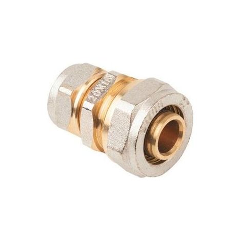 Maillon de Raccordement réduit 25-20 pour tube de compression multicouche 25 mm, sans machine à sertir, gris (1/5)