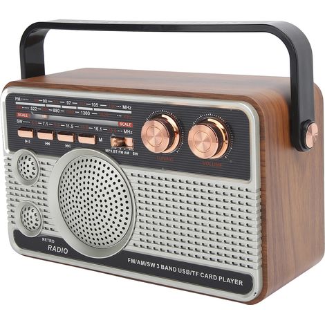 Radio FM/AM/SW portable Bluetooth rechargeable USB pour clé USB/carte mémoire (1/5)