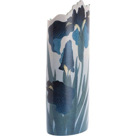 Vase en céramique silhouette Ohara Koson - Irises (1/3)