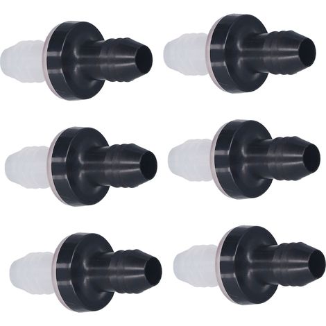 6-teiliges Kunststoff-Rückschlagventil, 10 mm (3/8 Zoll) Einwegventil, für Flüssigkeiten und Gase, Silikonmembran, PP-Gehäuse, CDPS6 (1/5)