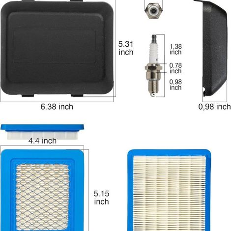 Housing 17211-ZL8-023, 17231-Z0L-050 compatible with the air filters of Honda GCV160 and 170 lawnmowers. (1/4)
