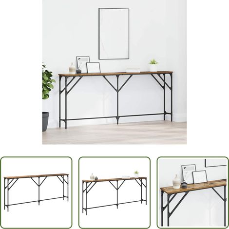 Mobilier industriel - Table console Bois Ancien 180 x 23 x 75 cm (1/5)