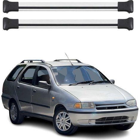 OMAC Aluminium Dachträger Querträger für Fiat Palio Weekend 1996-2011 – Max. 75 kg – 2 Stangen Silber (1/5)
