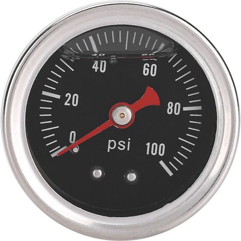 Manomètre de pression de carburant General Motors (0-100 PSI/bar) pour le remplissage de fluides et la mesure de la pression d'huile/de carburant. (1/5)