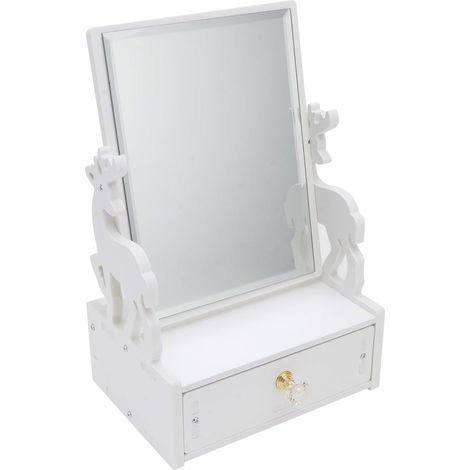 cosmétique miroir de maquillage rotatif en plastique avec (1/5)