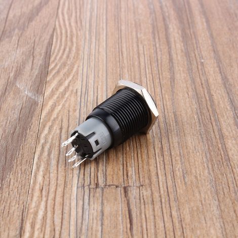 12V 3A 16mm Voiture Etanche Interrupteur Poussoir LED Bouton Verrouillage Interrupteur (1/3)
