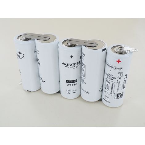 Batterie 6V 7Ah NiCd 5 VTF Côte Côte (132665)