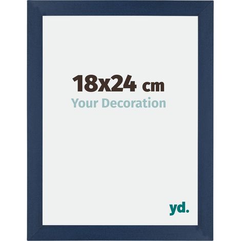yd. - Cadre photo 18x24 - Bleu Fonce Patine - MDF - Mura