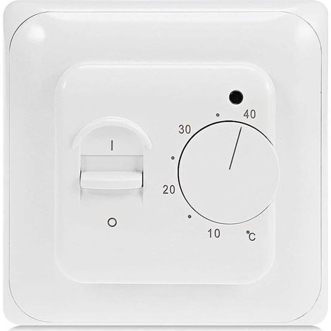 Manuel Thermostat d'ambiance Chauffage au Sol Electrique avec sonde AC 220V 16A, Régulateur de Thermostat Plancher Chauffant Mécanique (1/5)