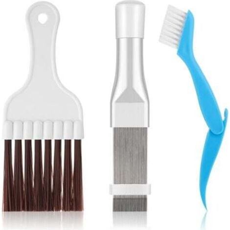 3-piece air conditioner finned comb cleaning kit, condenser coil brush, evaporator radiator repair cleaning tool (1/4)