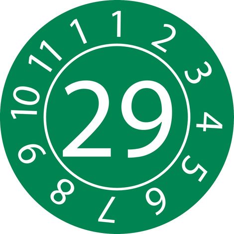HOFFMANN - Targhetta di collaudo ⌀ 25 mm 15 pezzi, Modello: 2029 (1/2)