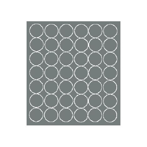 Pegatinas circulares de 3 cm, pegatinas circulares con puntos, 42 piezas, gris brillante.