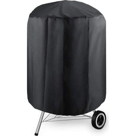 Housse Barbecue barbecook Ronde 5877CM Bâche Housse de Protection BBQ Résistante 210D Imperméable Antipoussière Anti -UV Anti-vieillissement Couverture de Grill Sangle Ajustable (1/5)