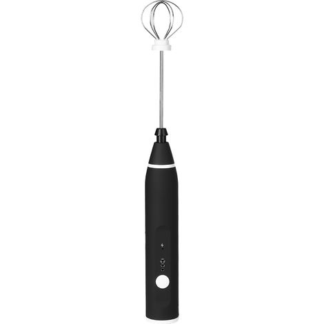 Elektrischer, automatischer Eierquirl-Mixer mit Milchaufschäumer, 3 Geschwindigkeitsstufen, USB-Ladefunktion, Schwarz (1/5)