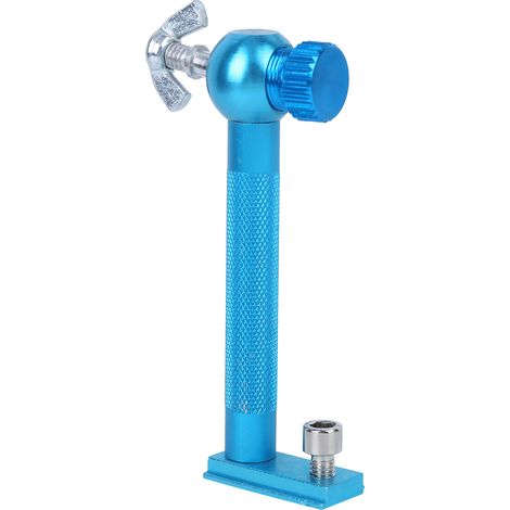 Boîte universelle légère et portable en alliage d'aluminium bleu pour chaise de pêche avec support et veilleuse. Accessoires pour matériel de pêche. (1/5)