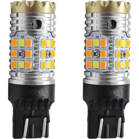 7441 7443 7444 Lot de 2 ampoules LED 3030 32SMD pour clignotants et feux de position