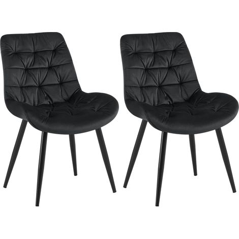 2er Set Esszimmerstuhl Rossford schwarz