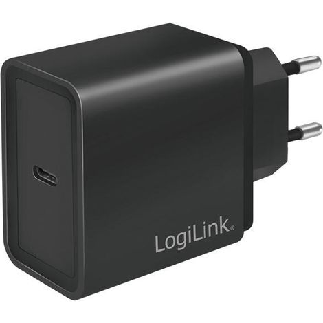CARGADOR USB-C CASA LOGILINK NEGRO (1/4)