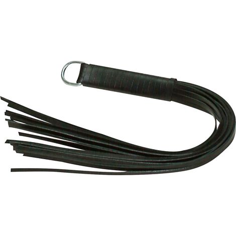 Zado - Frusta per sculacciate in pelle nera, 45 cm (1/5)
